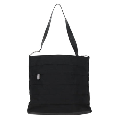 Salvatore Ferragamo Vala Shoulder Bag Nylon, BLACK, CANVAS, Shoulder bag