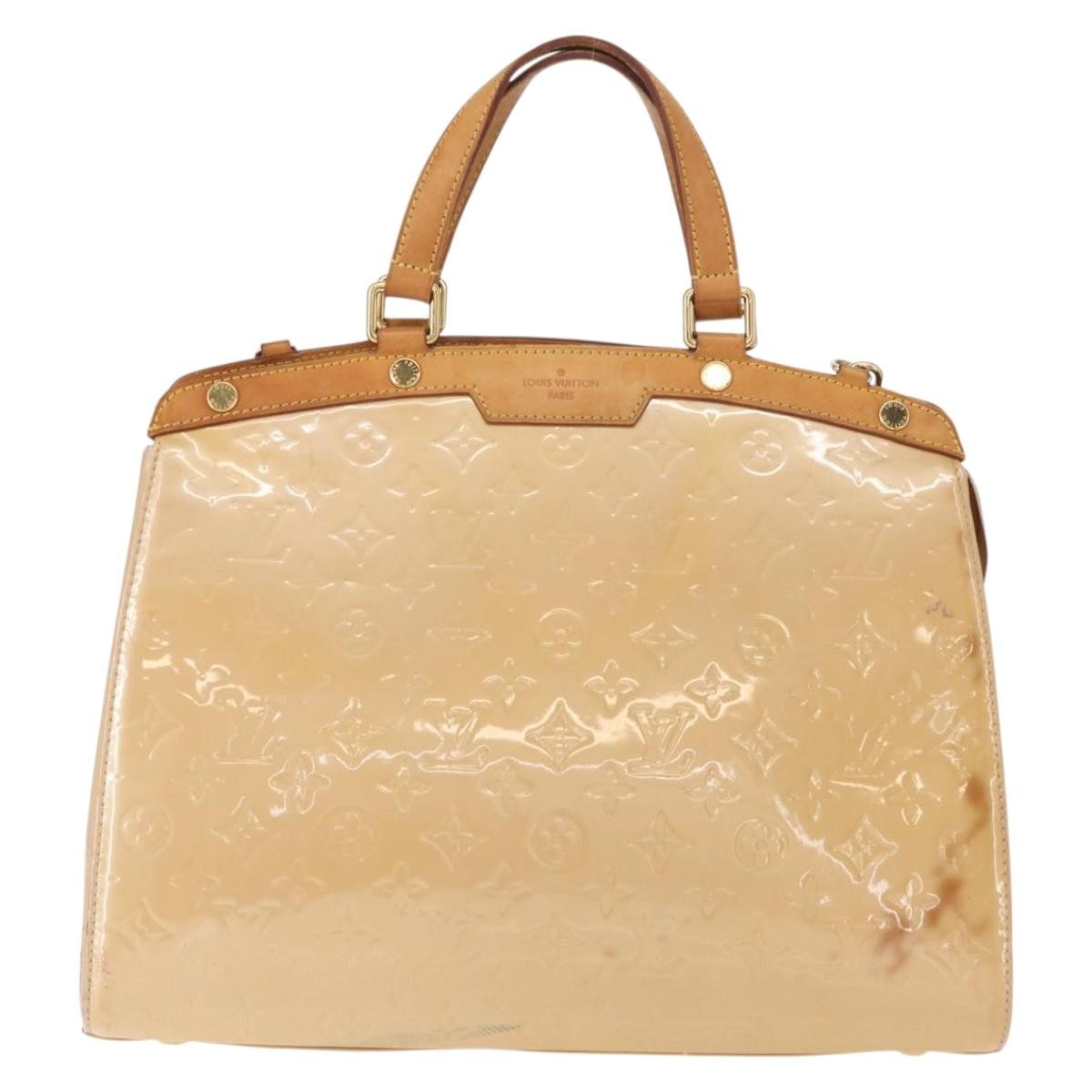 Louis Vuitton Brea Handbag Monogram Vernis, BEIGE, PATENT_LEATHER, Handbag