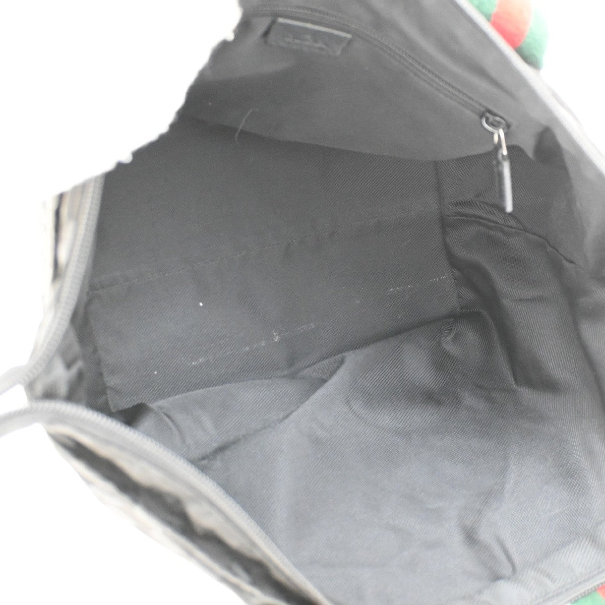 Gucci Web Zip Tote GG Nylon, BLACK, NYLON, Shoulder bag