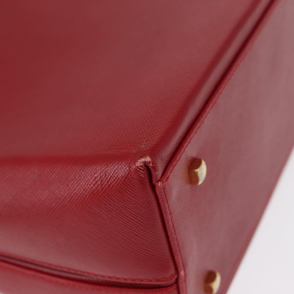 Salvatore Ferragamo Gancini handbag Leather, RED, LEATHER, Handbag