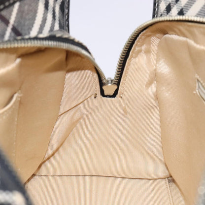 Burberry Belted handle handbag Nova check canvas, BLACK, CANVAS, Handbag