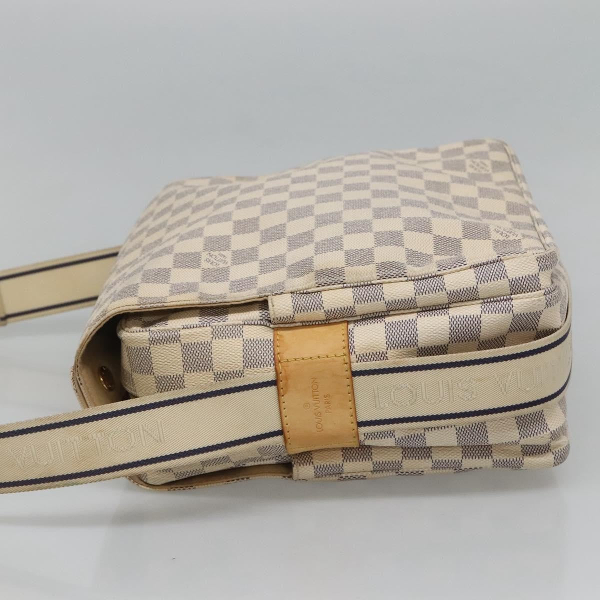 Louis Vuitton Naviglio Handbag Damier, WHITE, CANVAS, Shoulder bag