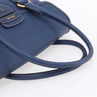 Prada Vintage Handbag Leather, BLUE, LEATHER, Handbag
