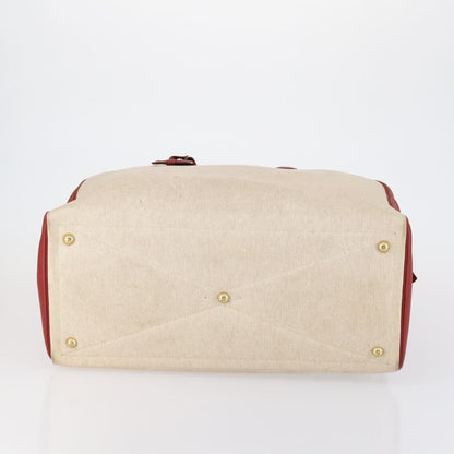 Hermes Victoria Travel Bag Toile, BEIGE, CANVAS, Travel bag