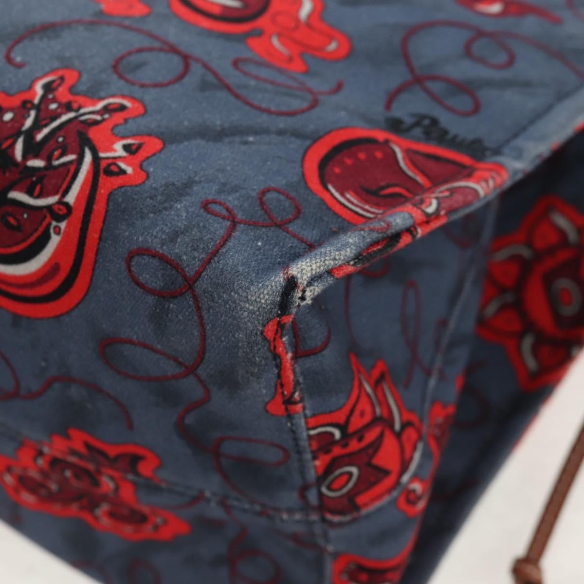 Loewe Paula's Ibiza Cushion Tote Printed Canvas, RED, CANVAS, Tote bag