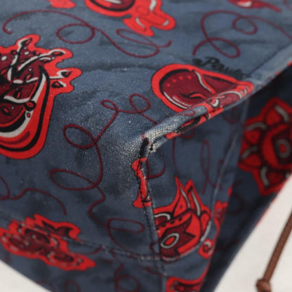 Loewe Paula's Ibiza Cushion Tote Printed Canvas, RED, CANVAS, Tote bag