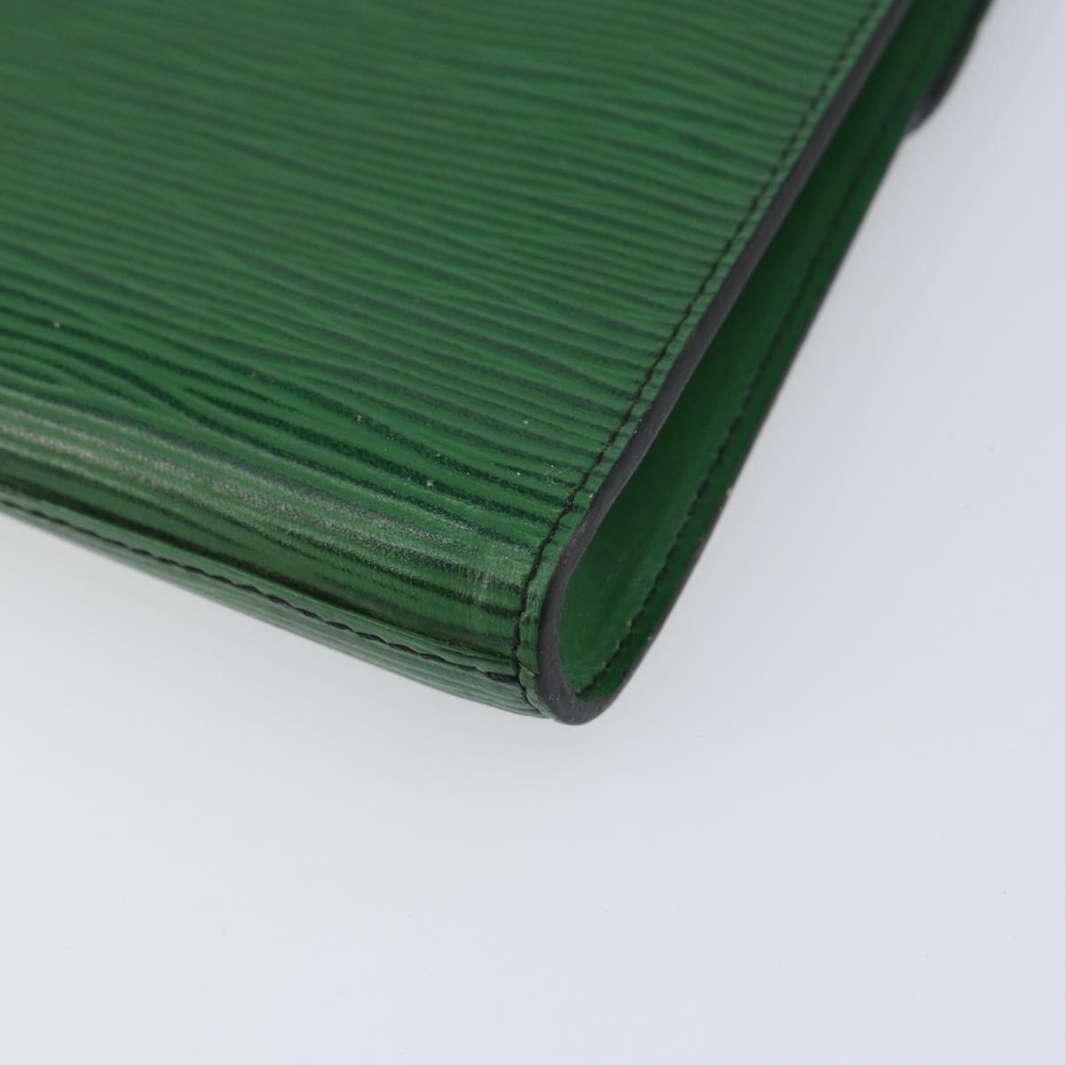 Louis Vuitton Art Deco Clutch Epi Leather, GREEN, LEATHER, Clutche & pouche