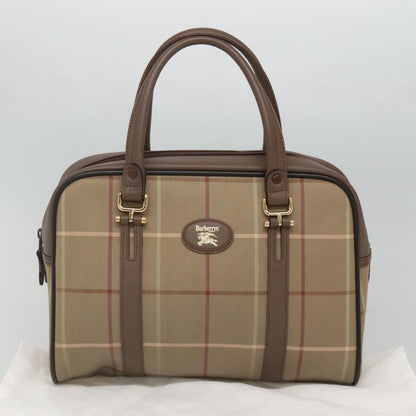 Burberry Nova Check Bowling Bag Canvas, BROWN, CANVAS, Handbag