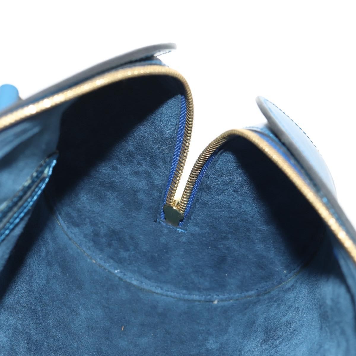 Louis Vuitton Soufflot Handbag Epi Leather, BLUE, LEATHER, Handbag