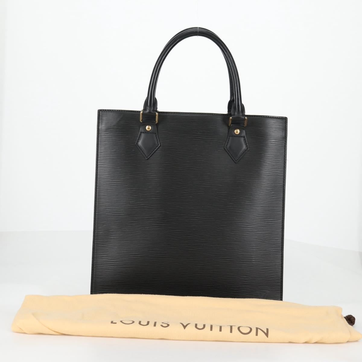 Louis Vuitton Sac Plat Bag Epi Leather, BLACK, LEATHER, Handbag