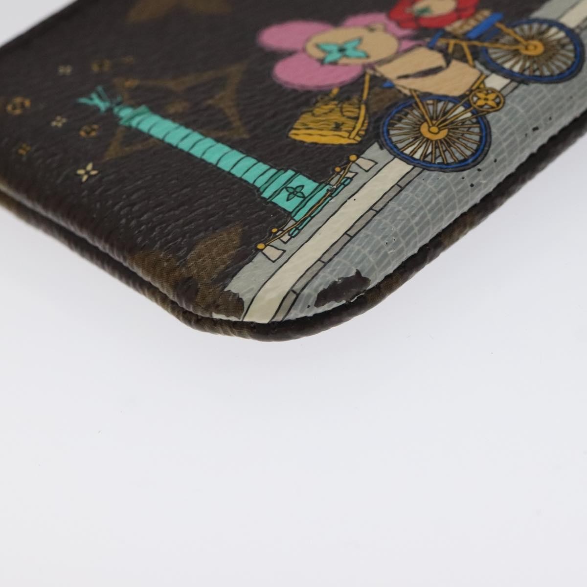 Louis Vuitton Pochette Clés Monogram Vivienne, BROWN, CANVAS, Wallets
