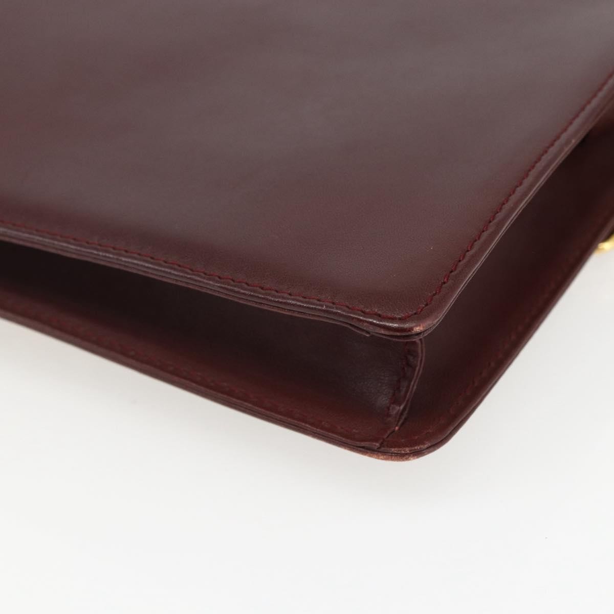 cartier Must de Cartier Shoulder Bag Leather, BURGUNDY, LEATHER, Shoulder bag