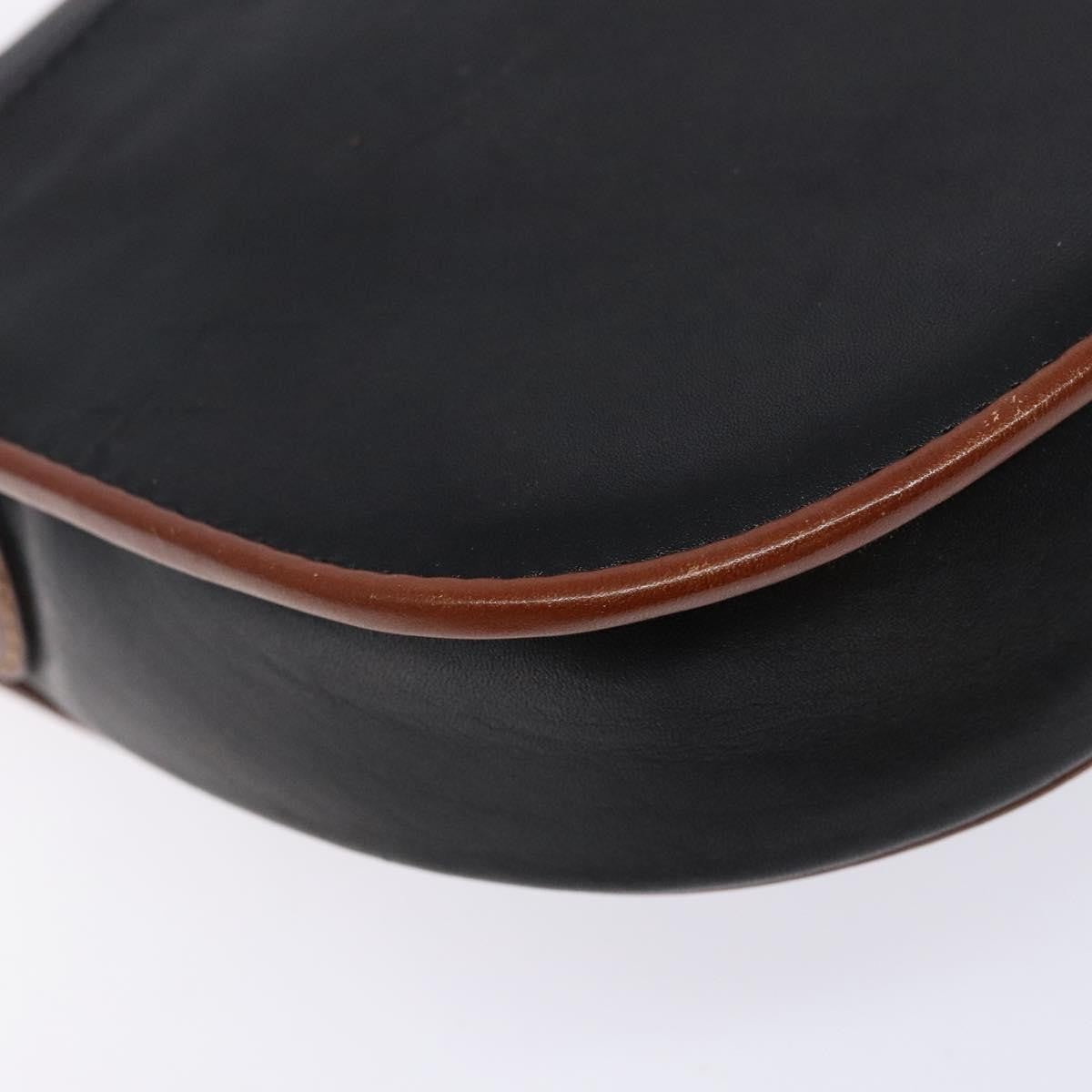 Celine Vintage Triomphe Shoulder Bag Leather, BLACK, LEATHER, Shoulder bag