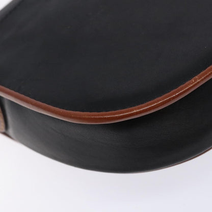 Celine Vintage Triomphe Shoulder Bag Leather, BLACK, LEATHER, Shoulder bag