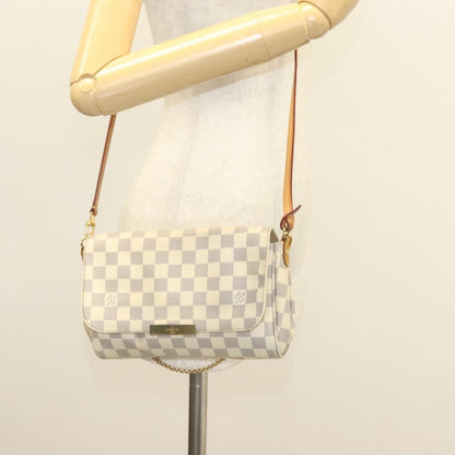 Louis Vuitton Favorite Handbag Damier, WHITE, CANVAS, Handbag