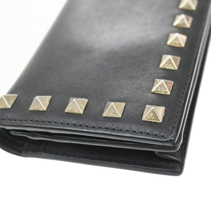Valentino Garavani Rockstud Bifold Wallet Leather, BLACK, LEATHER, Wallets