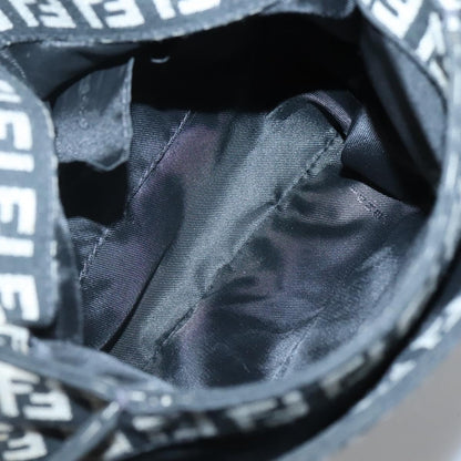 Fendi Buckle Flap Shoulder Bag Zucchino canvas, BLACK, CANVAS, Shoulder bag