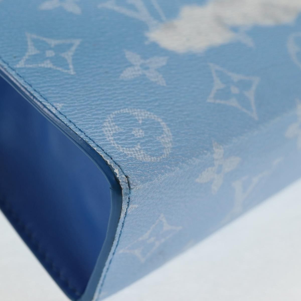 Louis Vuitton Pochette Voyage Limited Edition Monogram Clouds, BLUE, PVC, Clutche & pouche
