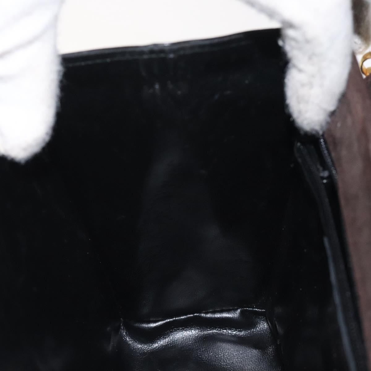 Salvatore Ferragamo Vintage Flap Chain Shoulder Bag Leather, BROWN, SUEDE, Shoulder bag