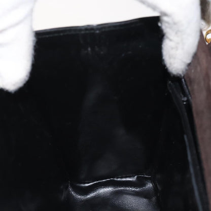 Salvatore Ferragamo Vintage Flap Chain Shoulder Bag Leather, BROWN, SUEDE, Shoulder bag