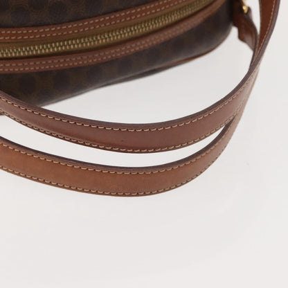Celine Vintage Macadam Handbag Canvas and Leather, BROWN, CANVAS, Handbag
