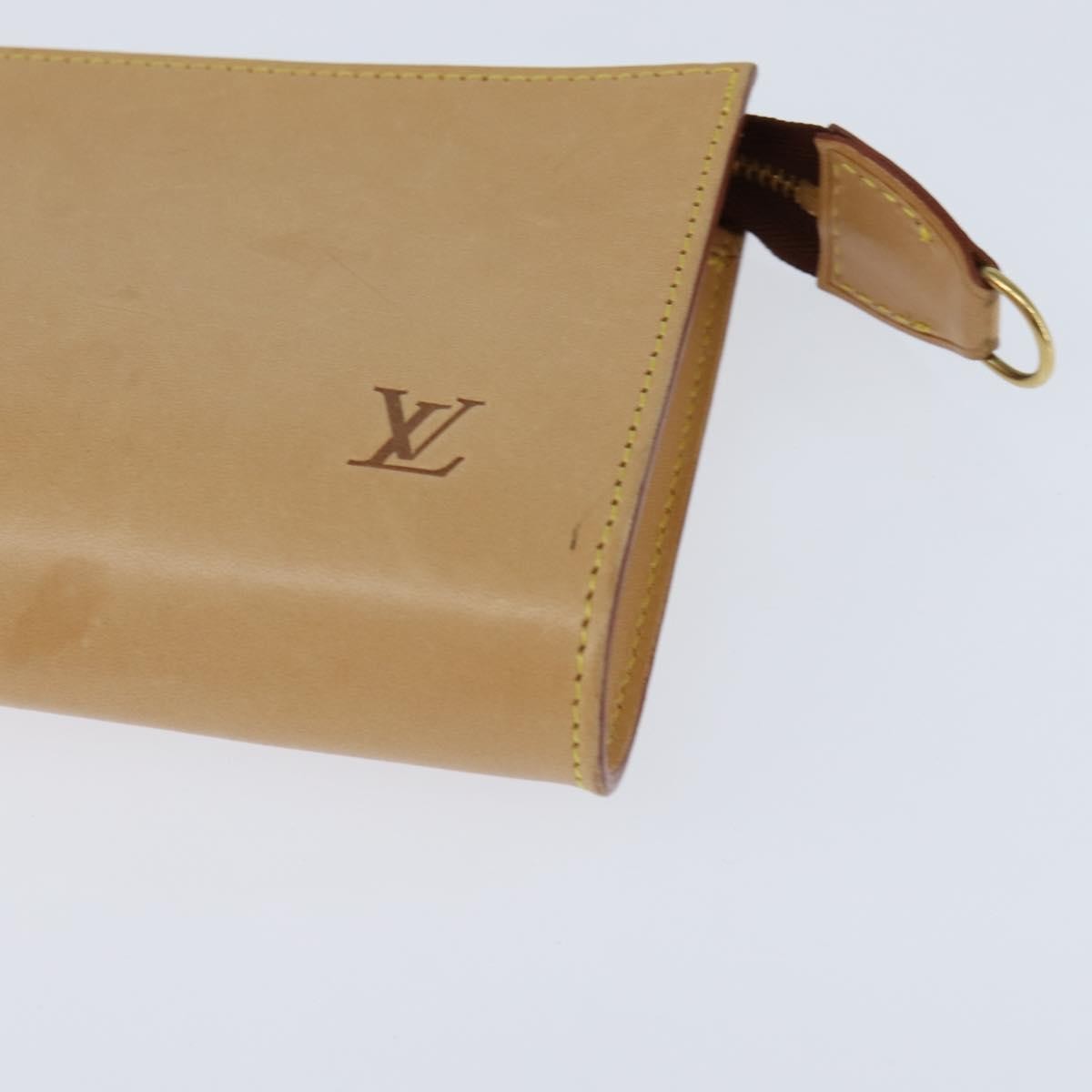 Louis Vuitton Pochette Accessoires Nomad Leather, BEIGE, LEATHER, Clutche & pouche