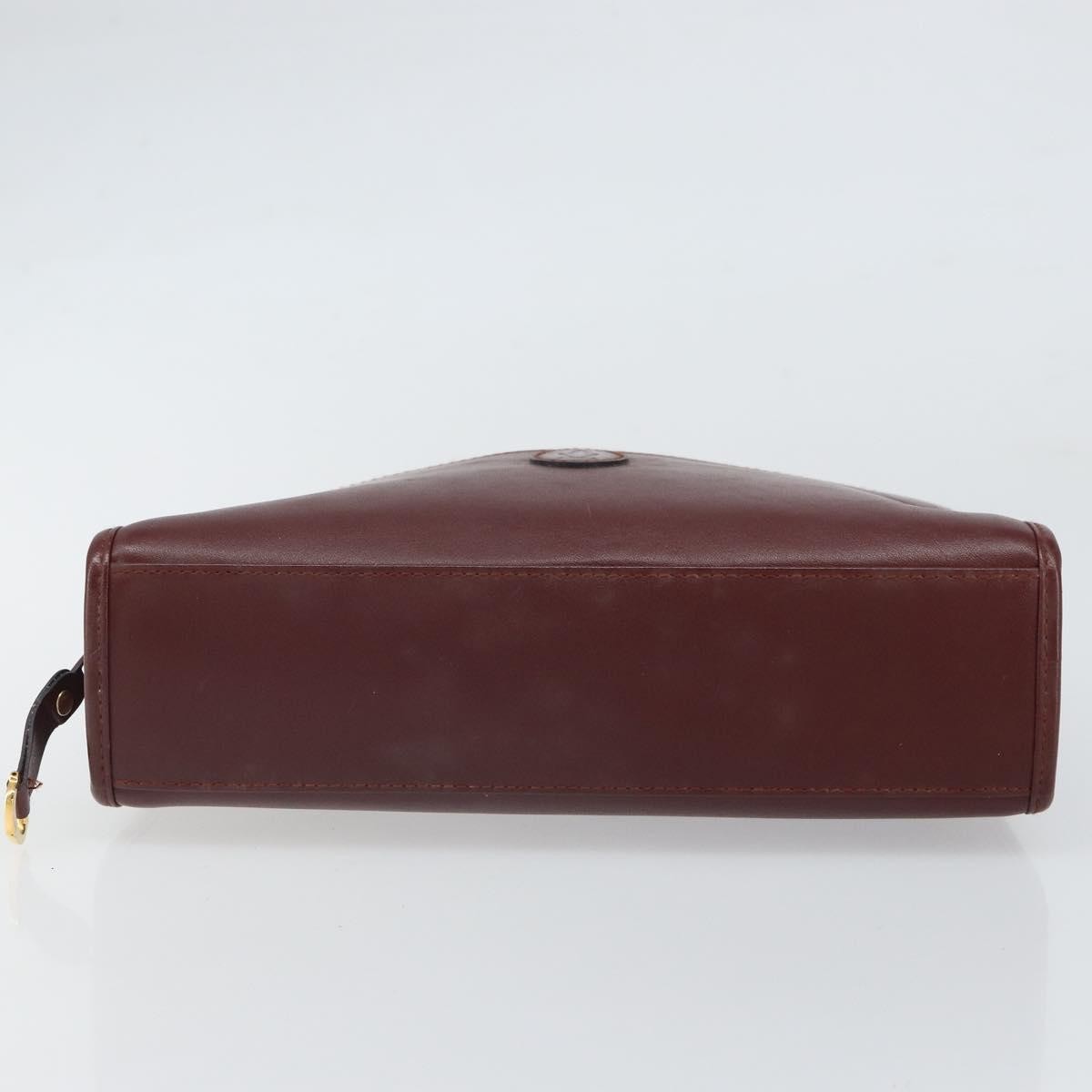 cartier Must de Cartier Clutch bag Leather, BURGUNDY, LEATHER, Clutche & pouche