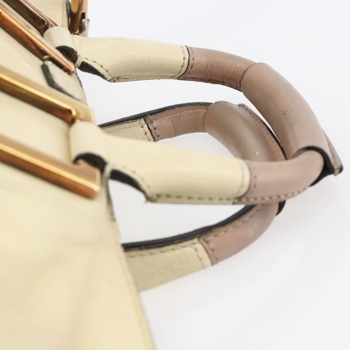 Chloe Ethel Handbag Leather, WHITE, LEATHER, Handbag