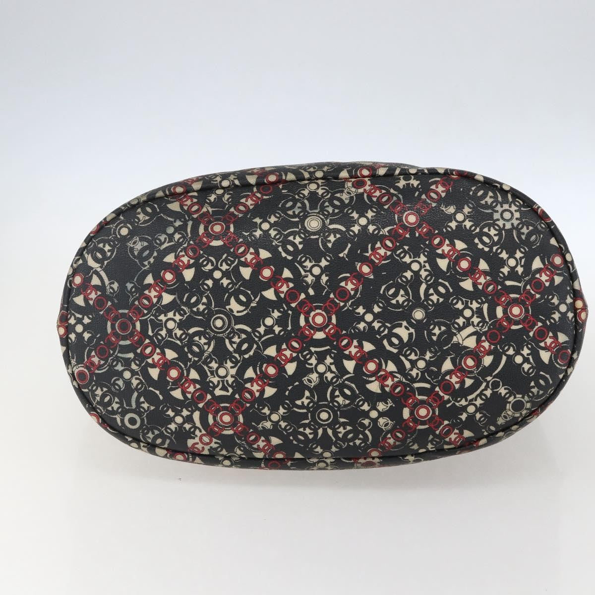 Chanel Optic Coco Bowler Bag Printed Coated Canvas with Caviar, BLACK, PVC, Travel bag