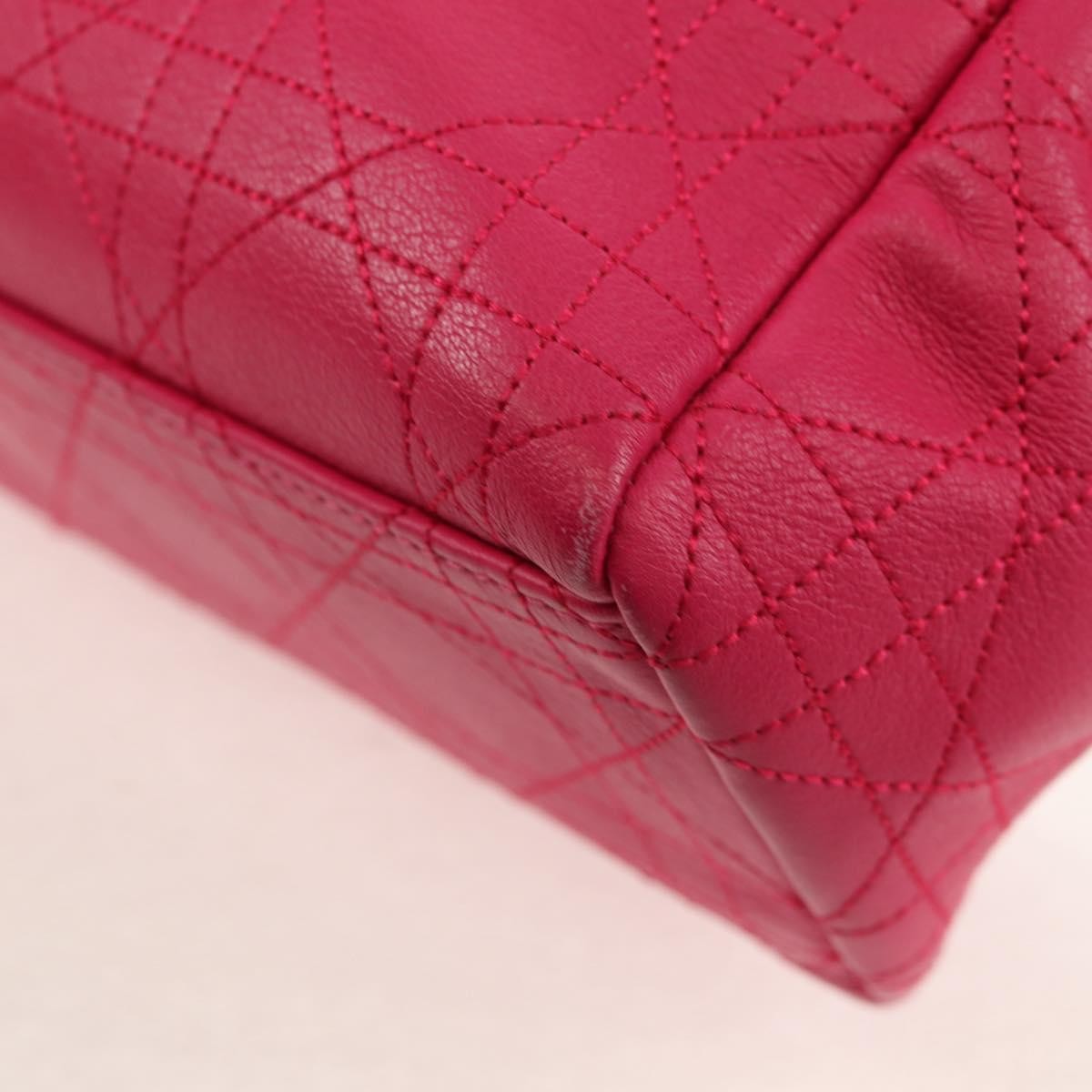 Christian Dior Long Chain Miss Dior Bag Cannage Quilt Lambskin, PINK, LEATHER, Shoulder bag