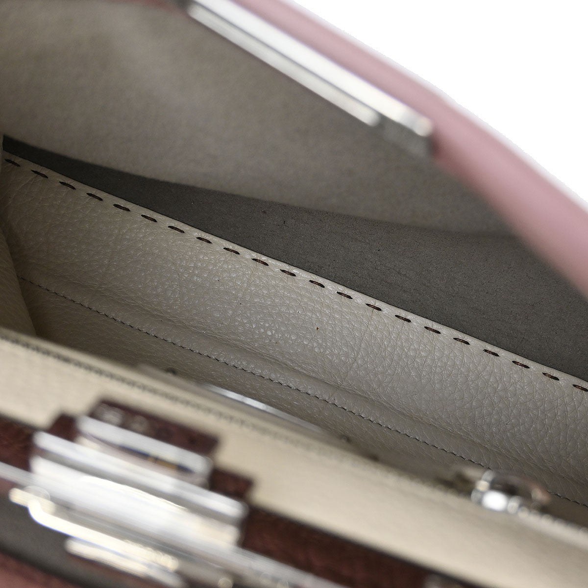 Fendi Selleria Peekaboo Bag Leather, PURPLE, LEATHER, Handbag