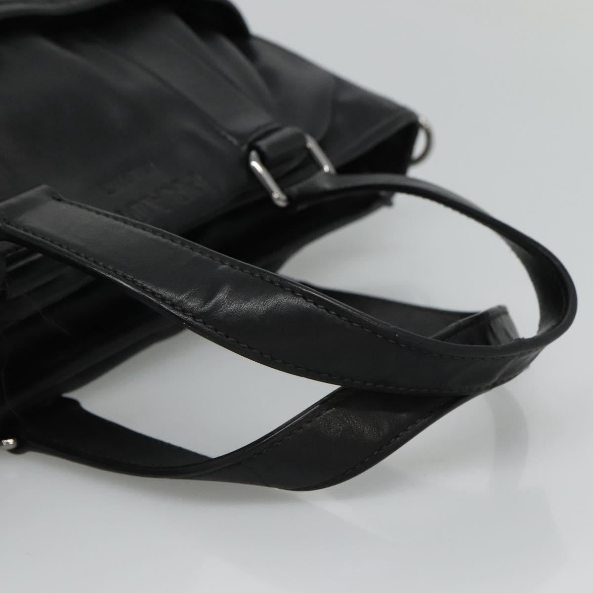 Prada Vintage Zip Handbag Tessuto, BLACK, LEATHER, Handbag