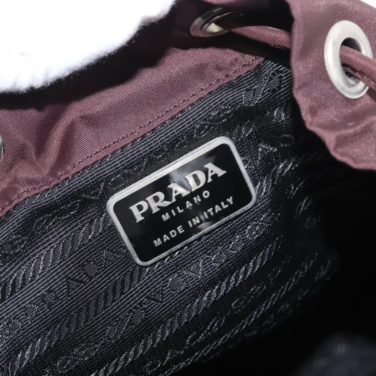 Prada Front Pocket Backpack Tessuto, BROWN, NYLON, Backpack