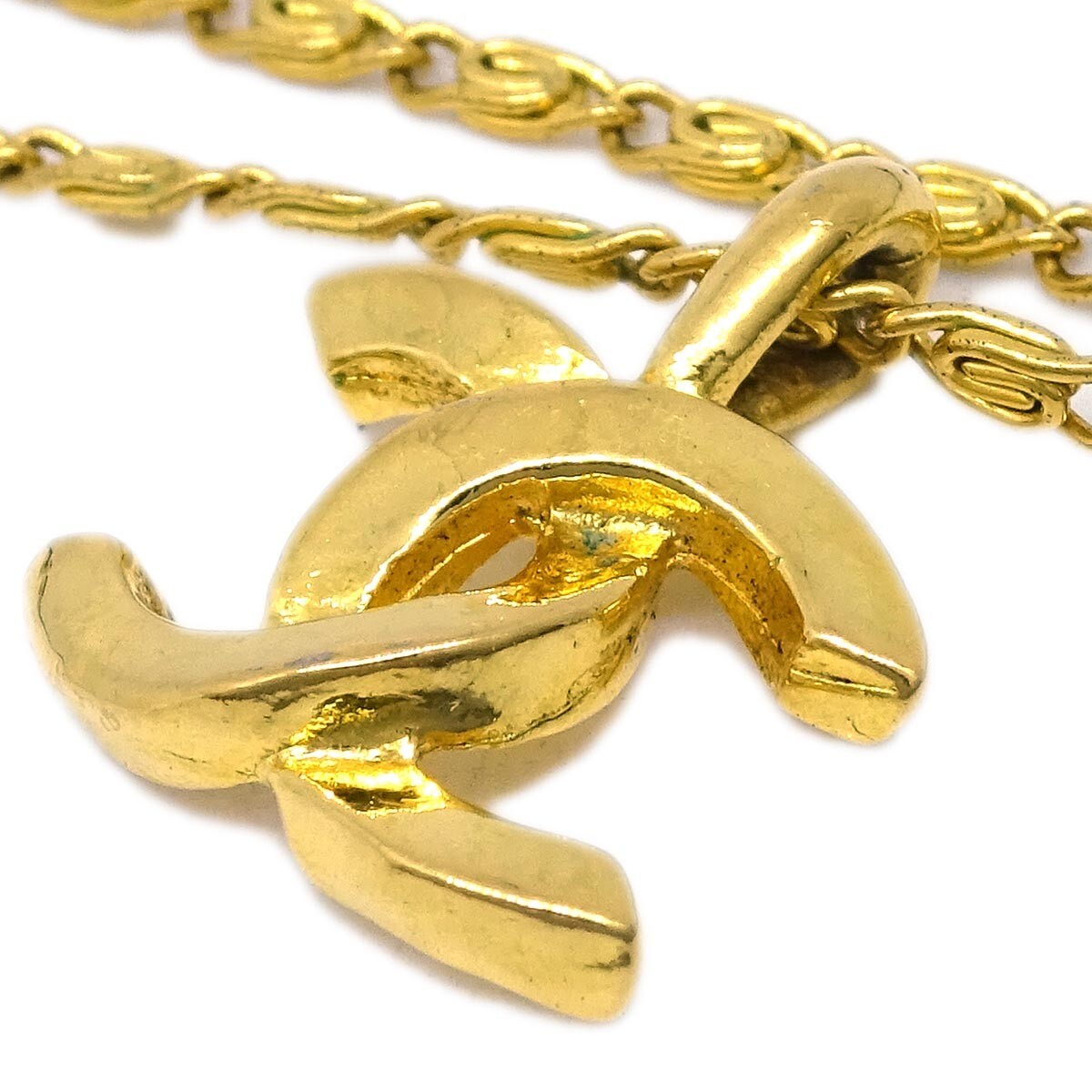 Chanel CC Pendant Necklace Metal, GOLD, GOLD_PLATED, Necklace