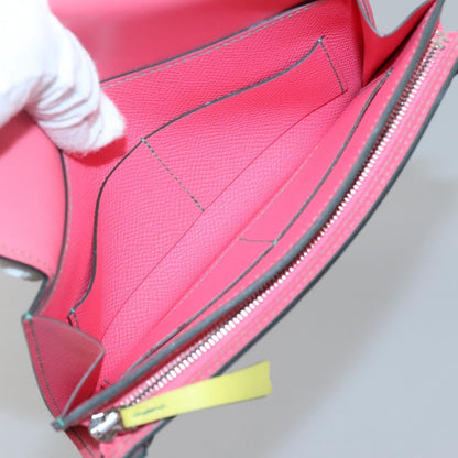 Hermes Camail Wallet Epsom, PINK, LEATHER, Wallets