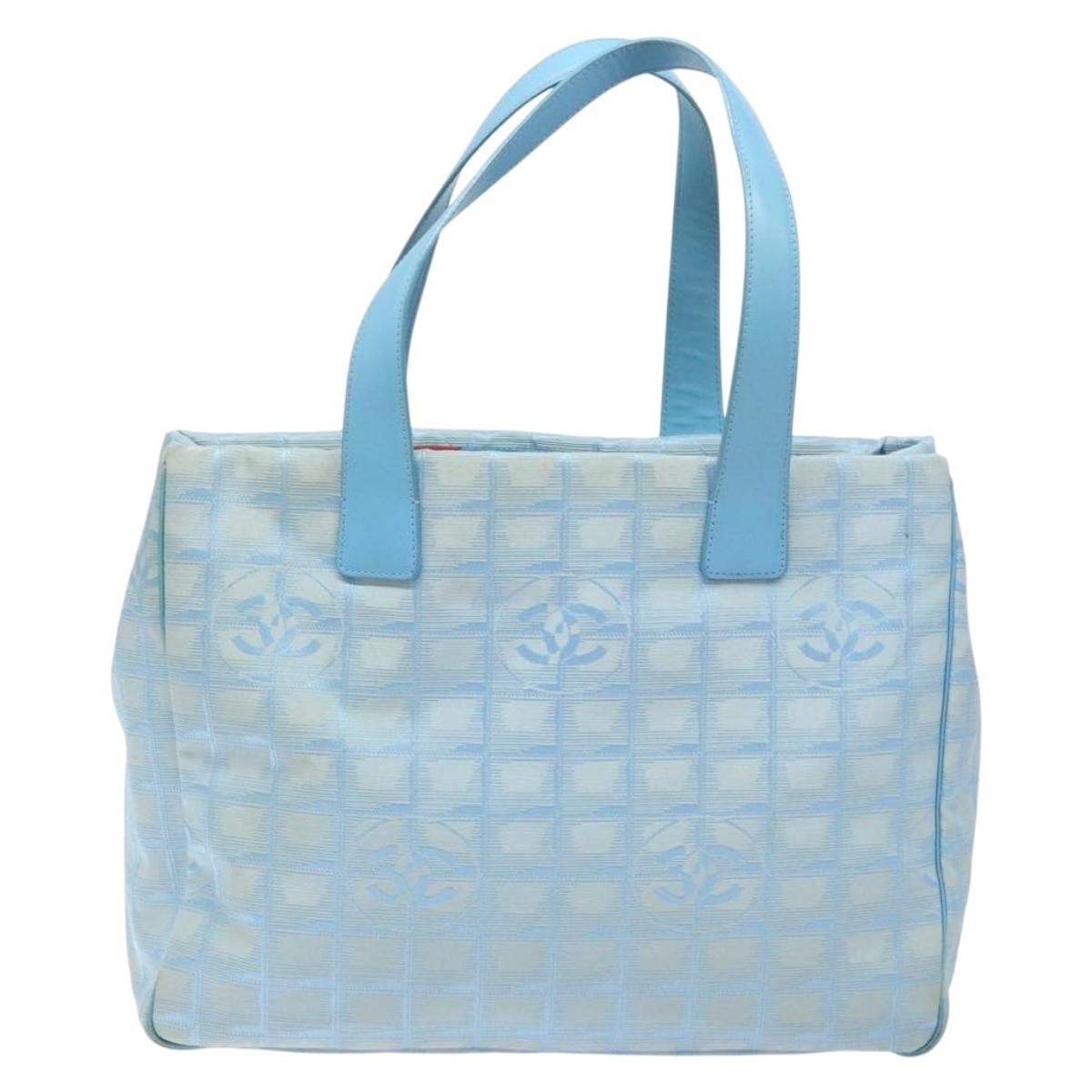 Chanel Travel Line Tote Nylon, BLUE, NYLON, Tote bag