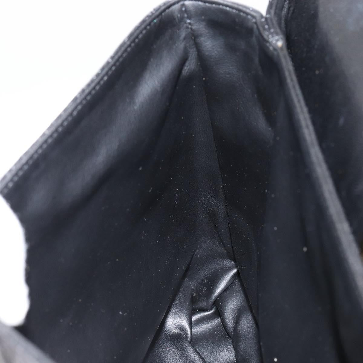 Bally Vintage Handbag Quilted Leather, BLACK, LEATHER, Handbag