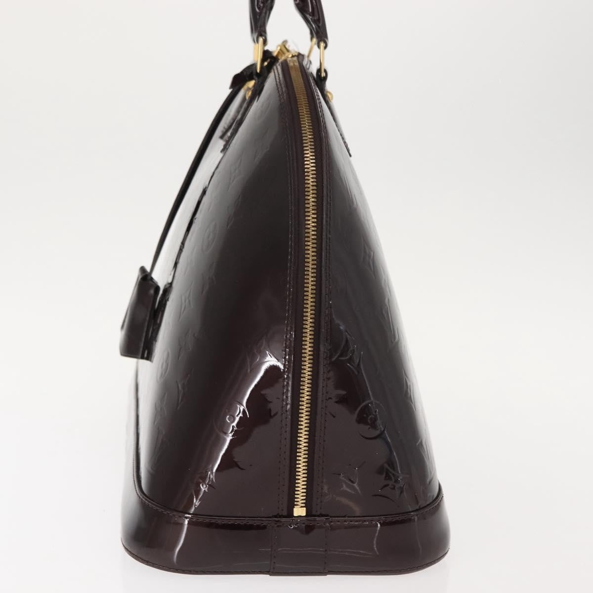 Louis Vuitton Alma Handbag Monogram Vernis, PURPLE, PATENT_LEATHER, Handbag