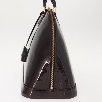 Louis Vuitton Alma Handbag Monogram Vernis, PURPLE, PATENT_LEATHER, Handbag