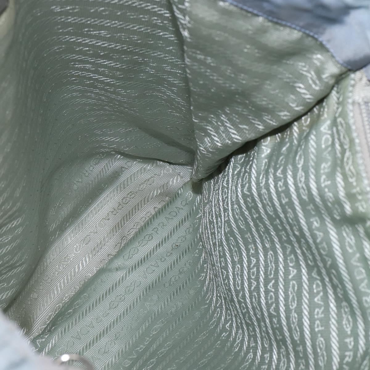 Prada Side Pocket Tote Nylon, BLUE, NYLON, Tote bag