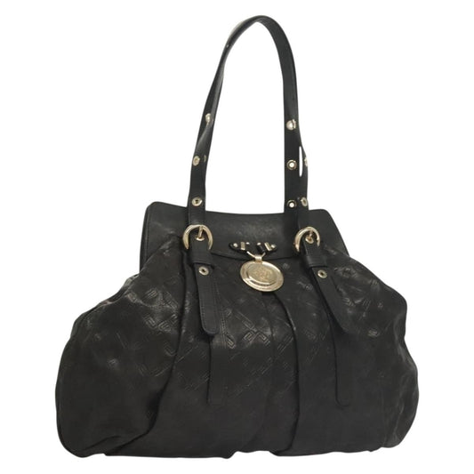 Versace Medusa Tote Leather, BLACK, LEATHER, Tote bag