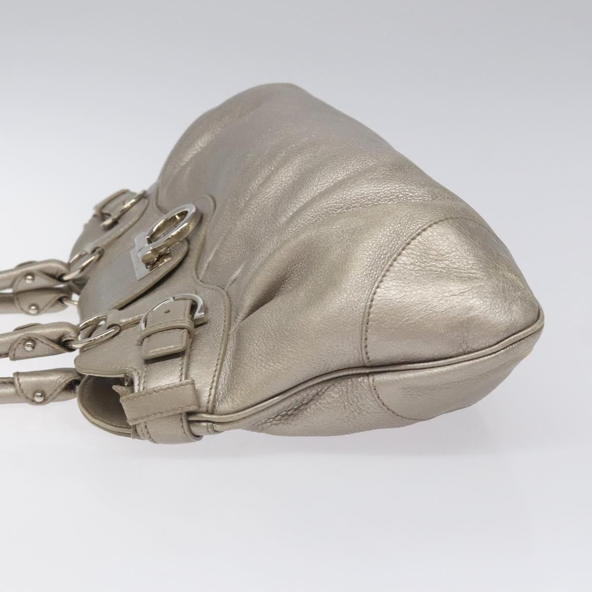 Salvatore Ferragamo Marisa Satchel Leather, SILVER, LEATHER, Shoulder bag