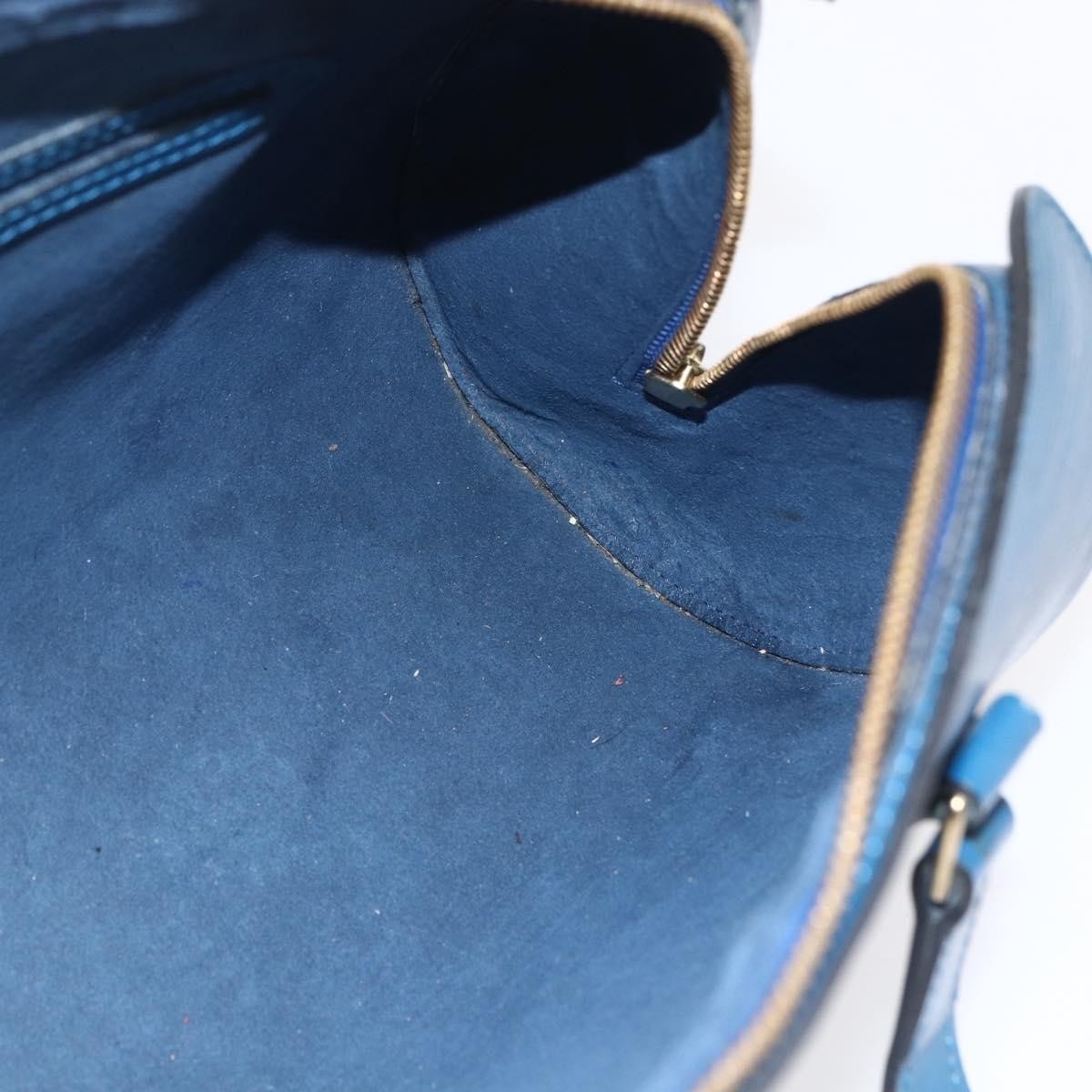 Louis Vuitton Soufflot Handbag Epi Leather, BLUE, LEATHER, Handbag