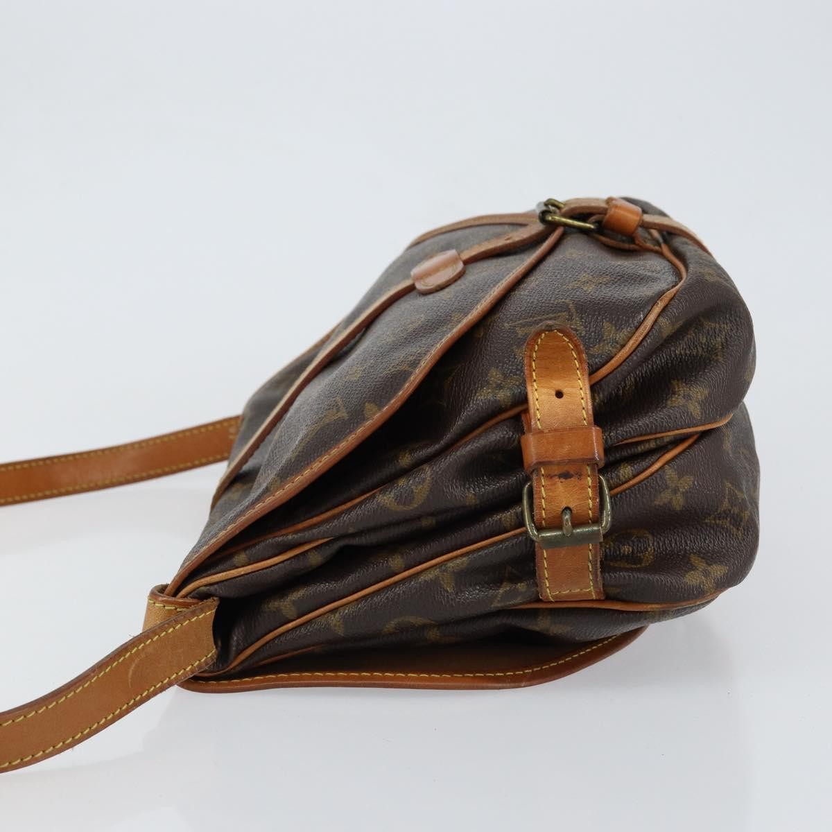 Louis Vuitton Saumur Handbag Monogram Canvas, BROWN, CANVAS, Shoulder bag