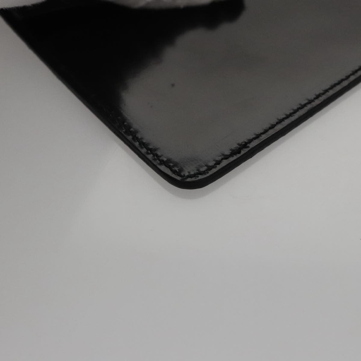 Salvatore Ferragamo Gancini Wristlet Clutch Leather, BLACK, EMERALD, Clutche & pouche