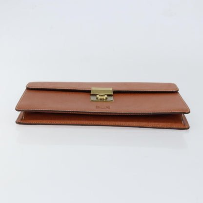 Loewe Anagram Clutch Bag Leather, BROWN, LEATHER, Clutche & pouche