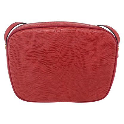 Salvatore Ferragamo Vala Shoulder Bag Embossed Leather, RED, LEATHER, Shoulder bag