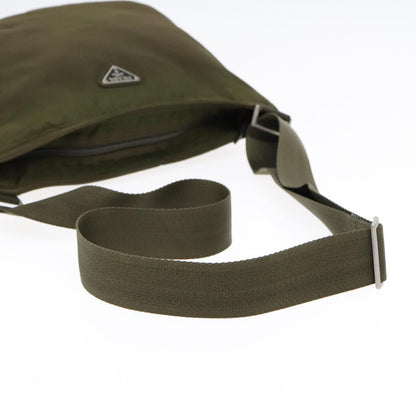 Prada Flat Messenger Bag Tessuto, KHAKI, NYLON, Shoulder bag