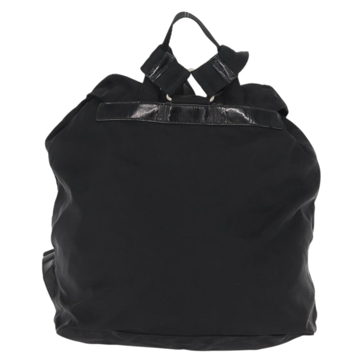 Prada Double Front Pocket Backpack Tessuto, BLACK, NYLON, Backpack