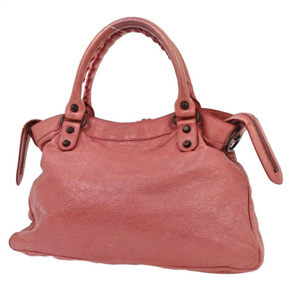 Balenciaga City Classic Studs Bag Leather, PINK, LEATHER, Handbag